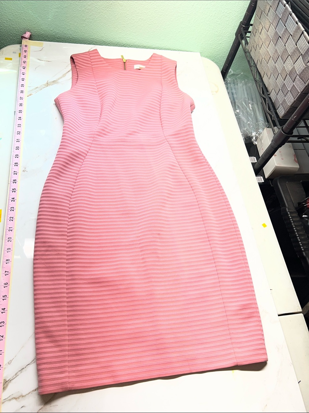 Pink Sleeveless Sheath Dress